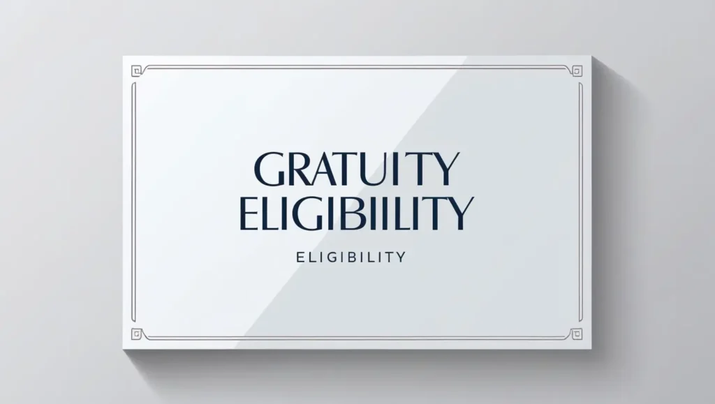 Rule for Gratuity Eligibility